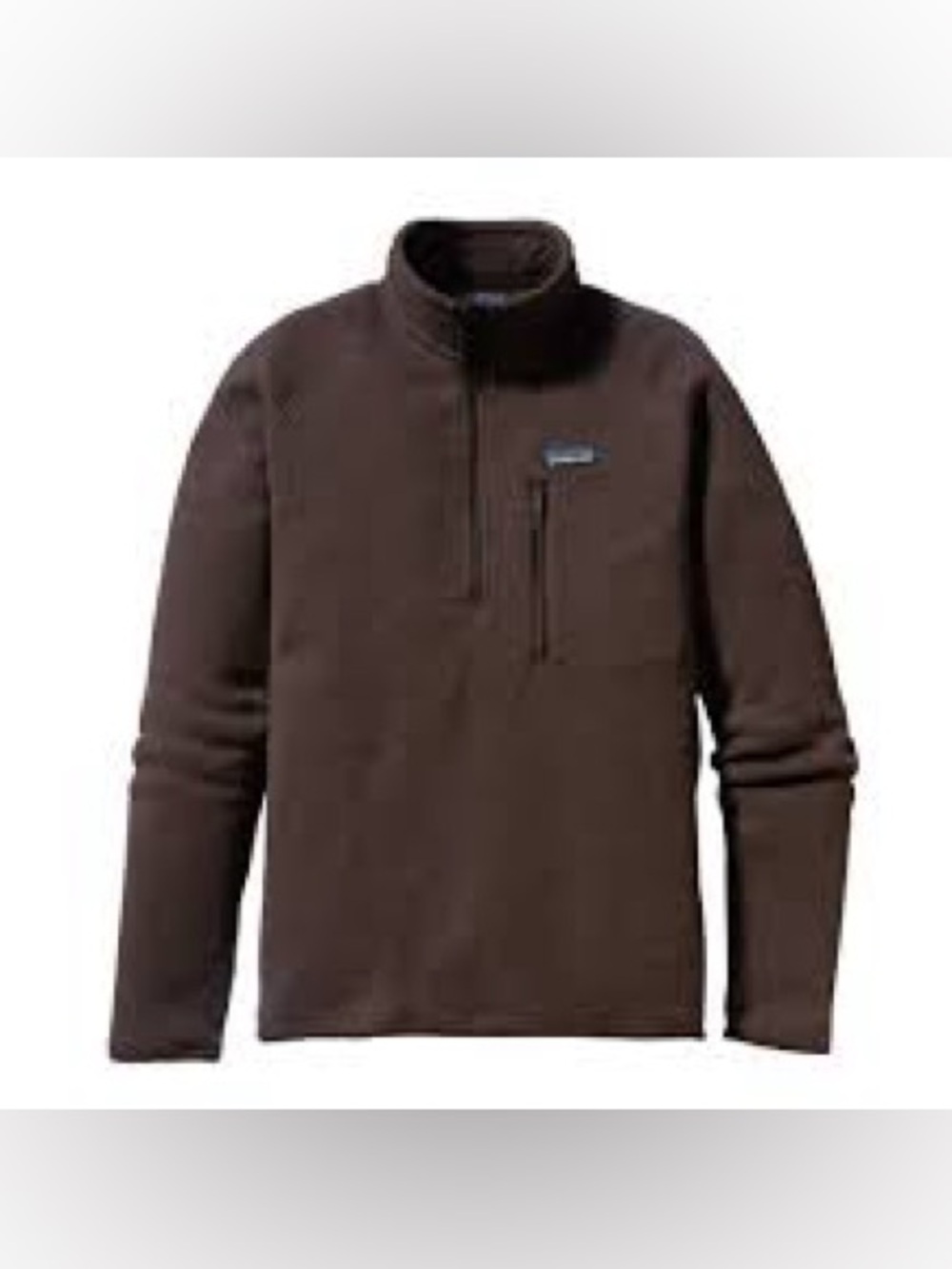 Patagonia Men’s Better Sweater Brown Quarter-Zip Fleece lines Pullover size L